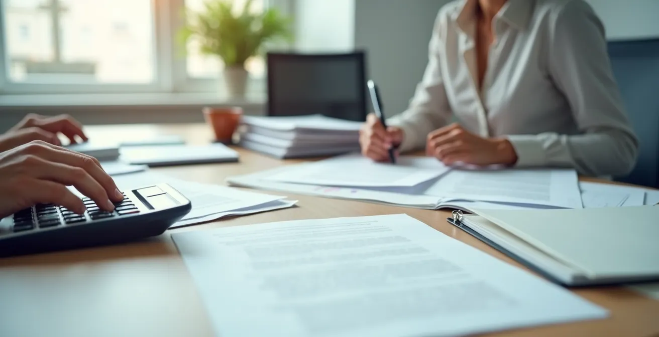 Antragsunterlagen und Formulare für Integrationshilfe auf einem Schreibtisch