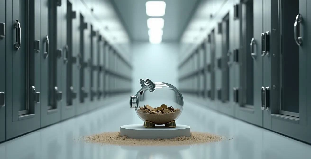 Visualisierung des Kaufkraftverlusts durch Inflation auf dem Girokonto